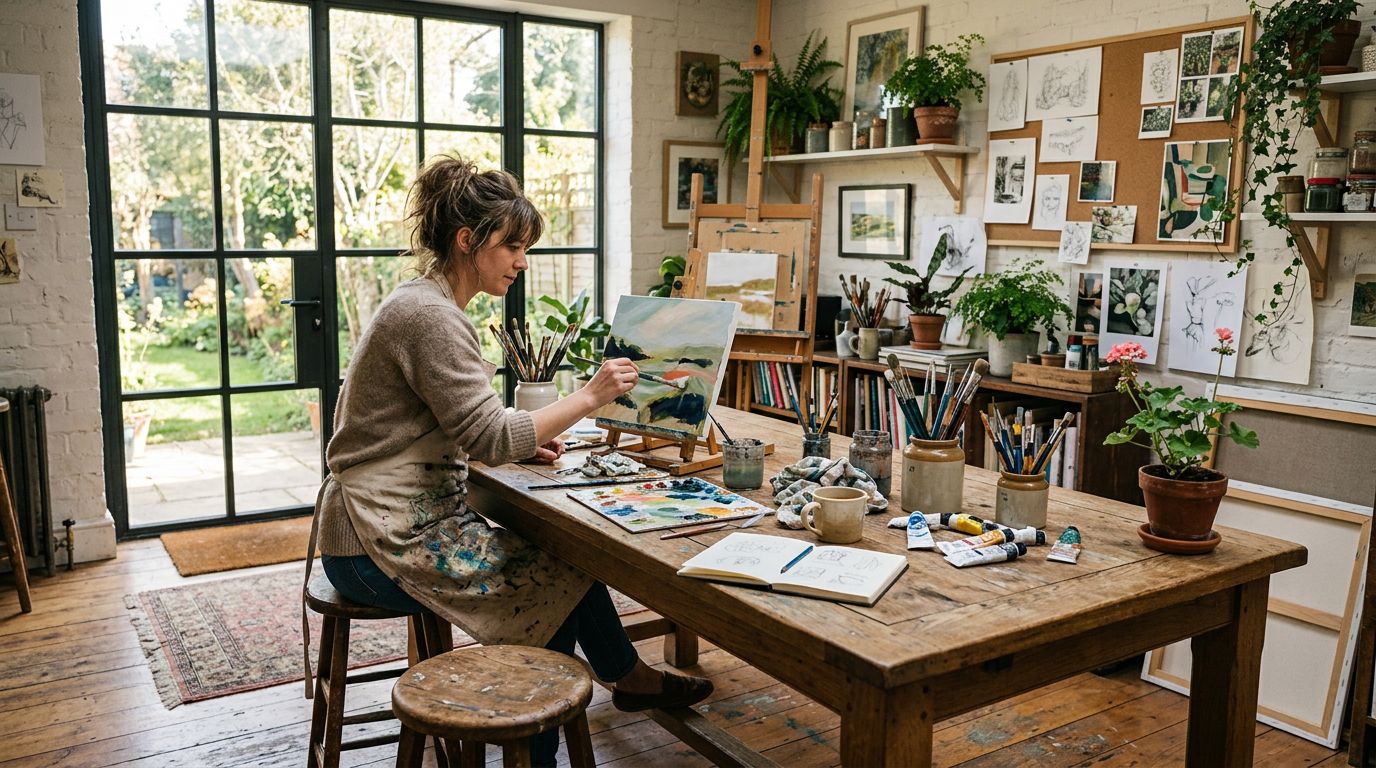 Het atelier van SAS Collectief in Heemstede met veel daglicht en een flexibele inrichting